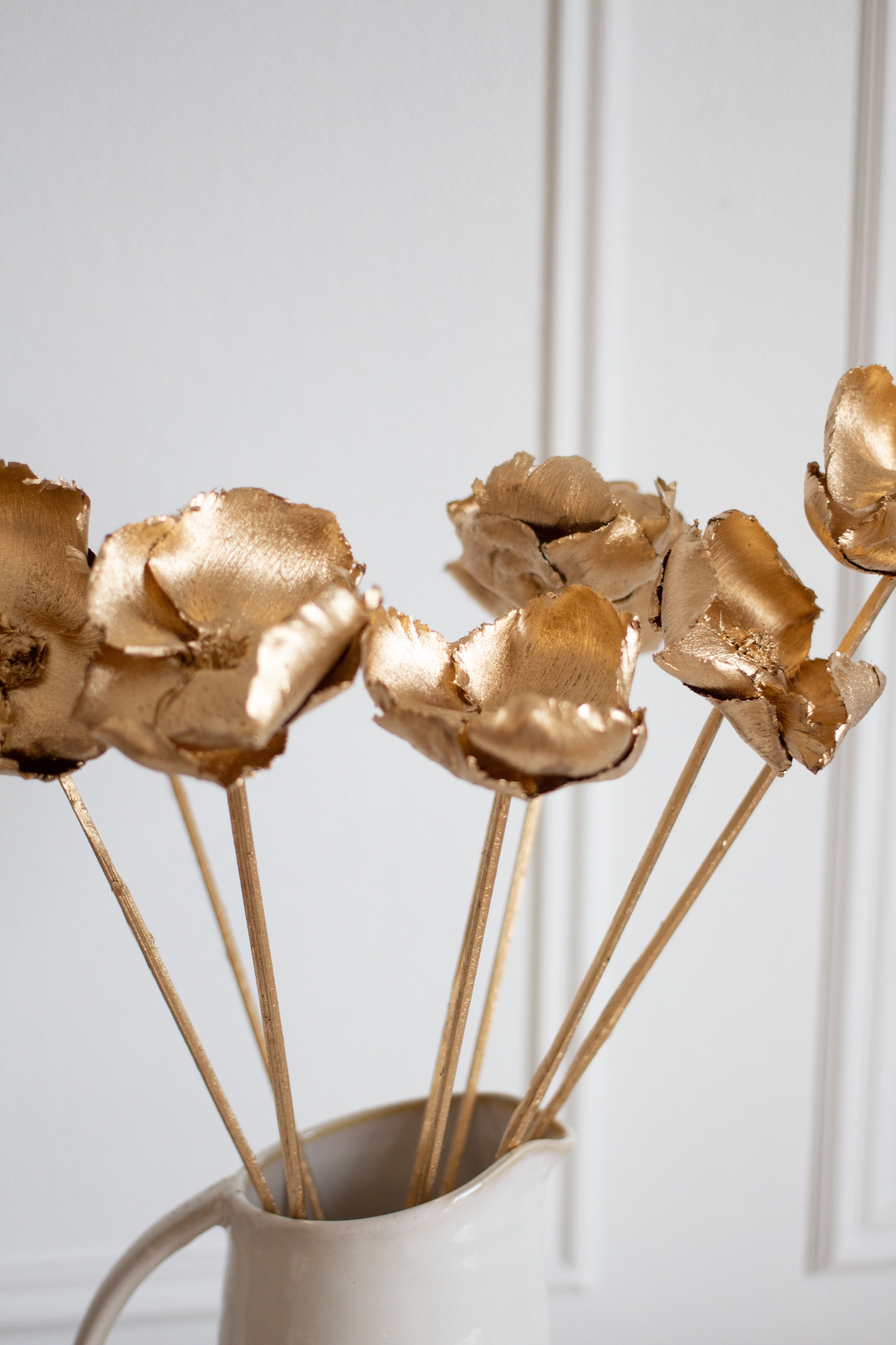 Botte de fleurs séchées dorées